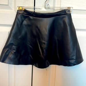 Girls faux leather skater skirt